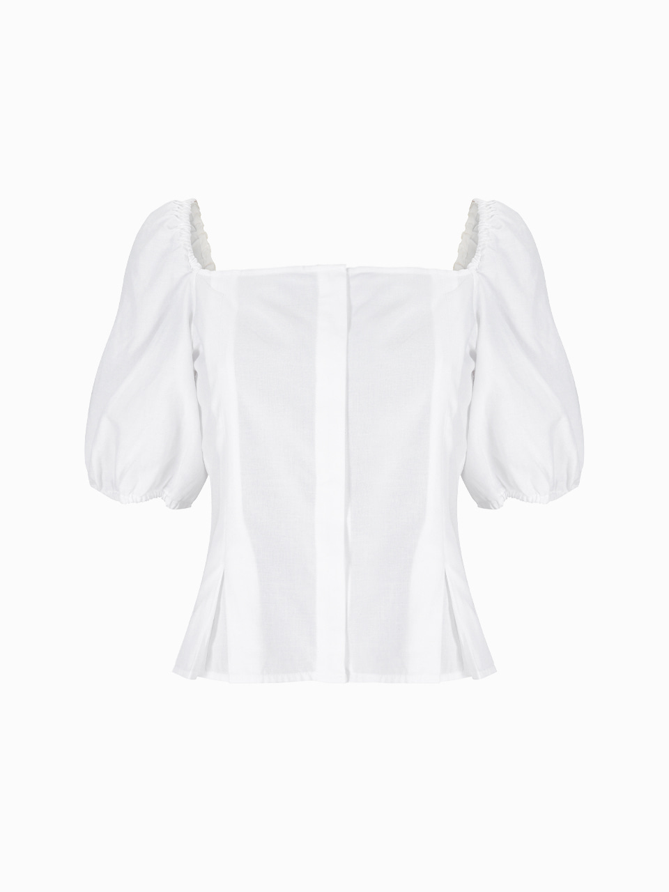 HACIE - BUSTIER PUFF-SLEEVE TOP [WHITE]